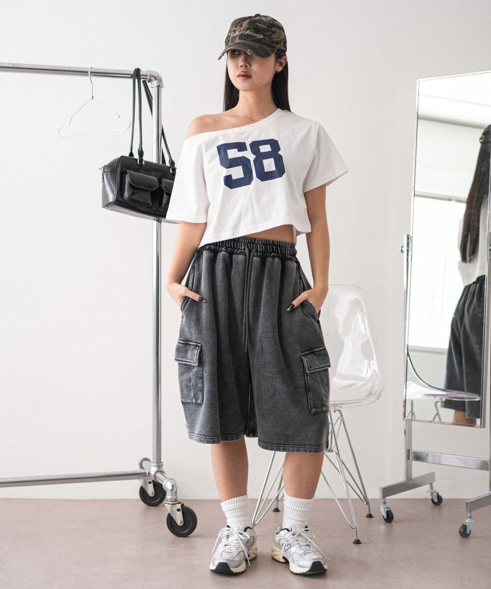 WEGO 2WAYオフショルショートT 