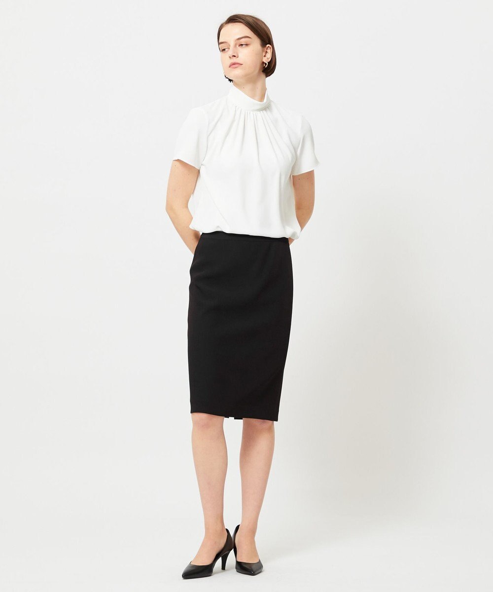 BEIGE， EVA / ハイネックハーフスリーブブラウス 