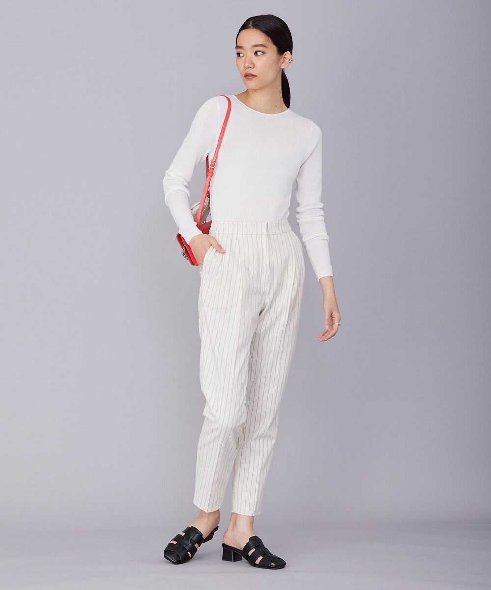 ICB 【洗える】 コットンアセテートシアー ニット 