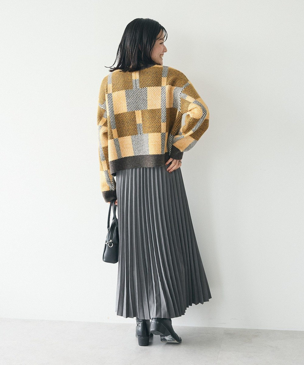 CRAFT STANDARD BOUTIQUE 洗える/チェック柄ニットプルオーバー 