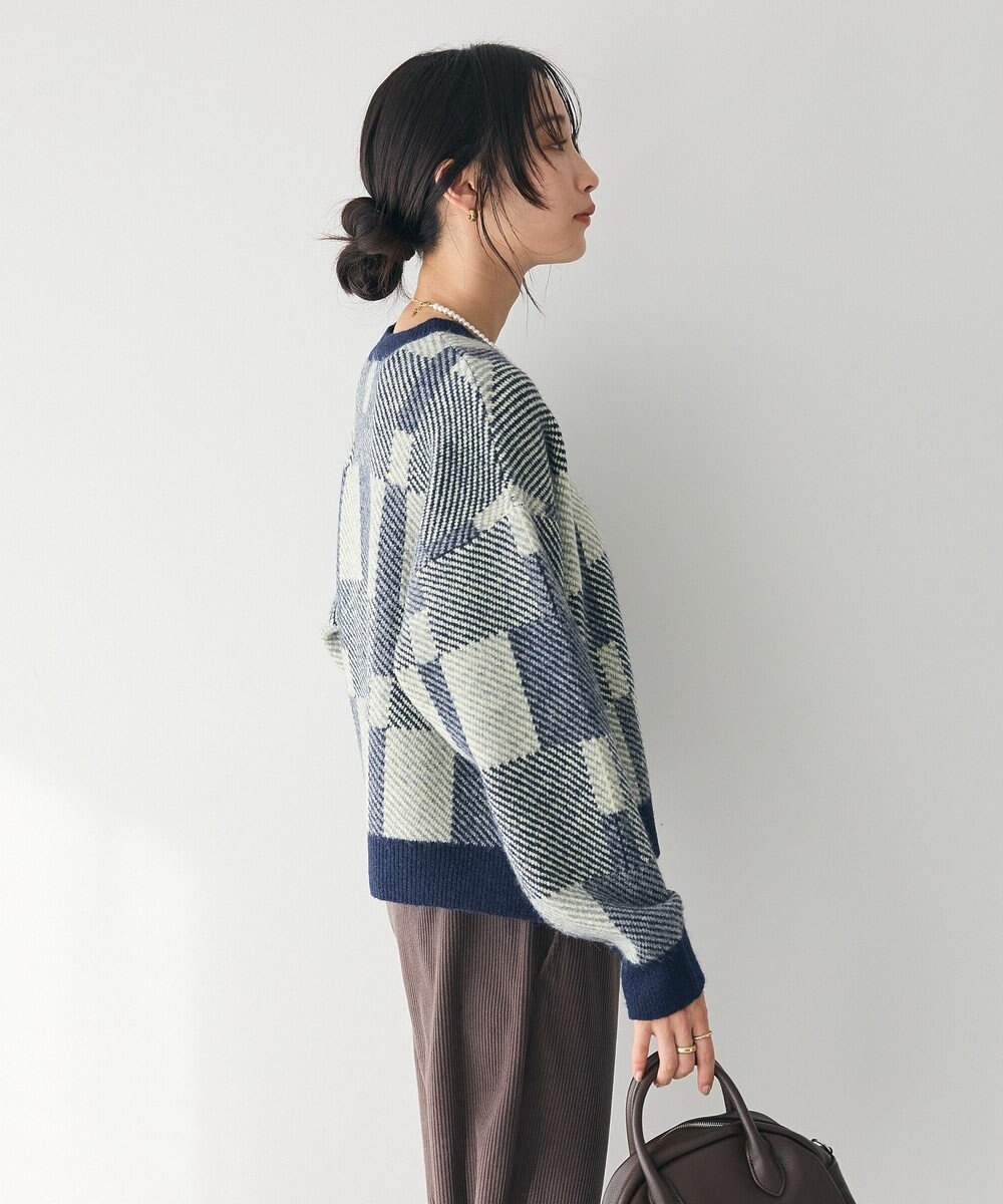 CRAFT STANDARD BOUTIQUE 洗える/チェック柄ニットプルオーバー 