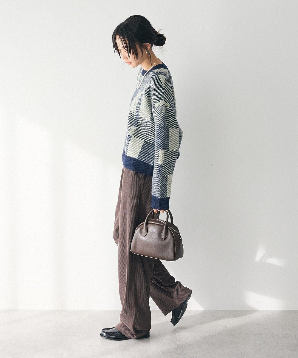 CRAFT STANDARD BOUTIQUE 洗える/チェック柄ニットプルオーバー 