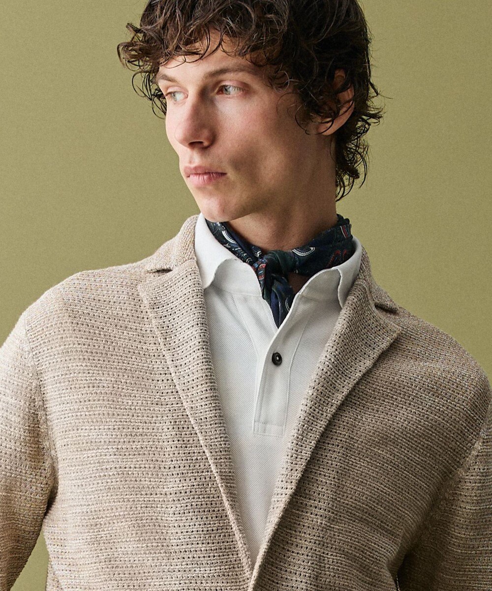 JOSEPH ABBOUD 【日本製】RCF綿ローン ペイズリープリント スカーフ 