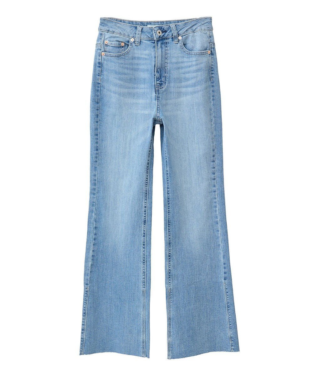 earth music&ecology セルフカットフレアデニムパンツ 