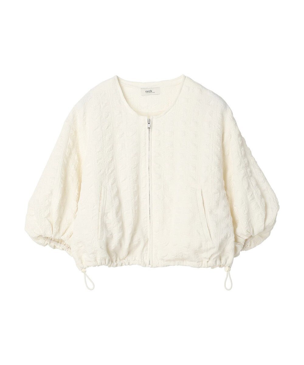 earth music&ecology シャーリングタックスリーブブルゾン 