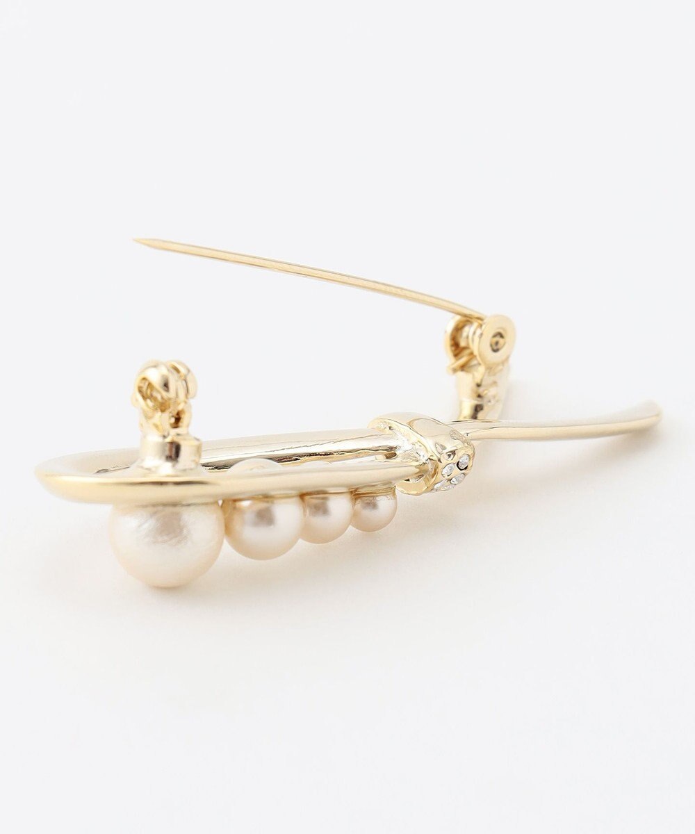 J.PRESS LADIES ハーフリボン ブローチ 