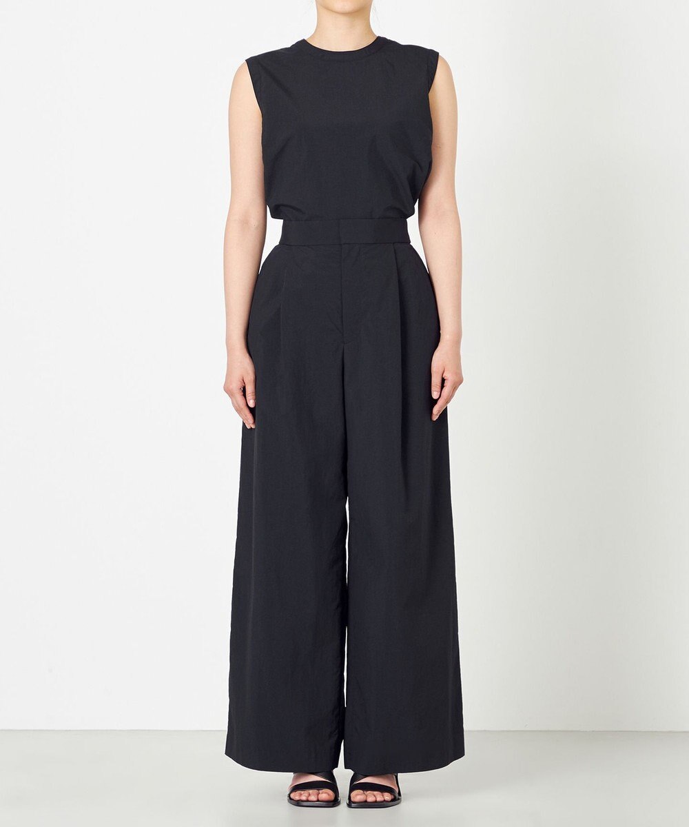 NAVE 【ReNAVE・洗える/撥水加工/接触冷感/UVケア/セットアップ】ナイロンタスラン ワイドパンツ 