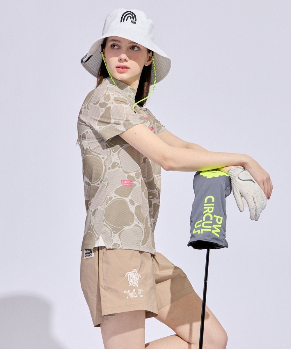 PW CIRCULUS 【MEN】WATER SURFACE プリントモックネックT ゴルフウェア レディース 