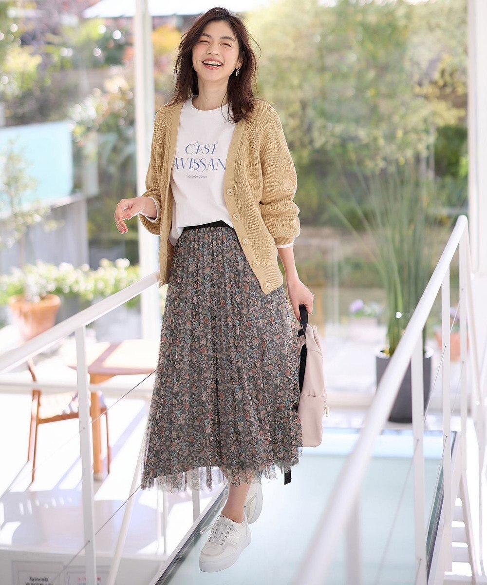 ANY 【洗濯機可/UVカット/アンチピリング】コットンＶネックカーディガン 