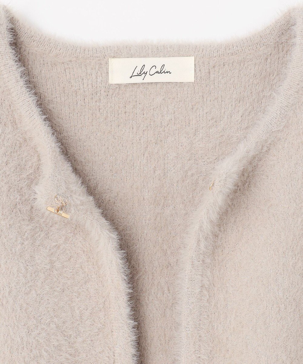 ANY SIS L 【Lily Calin】フェザーニット カーディガン 
