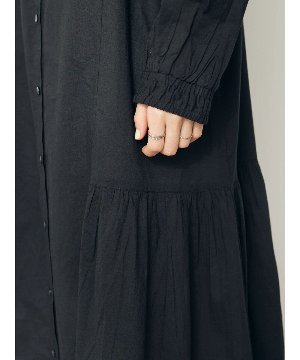 CRAFT STANDARD BOUTIQUE インド綿フリル衿ワンピース 