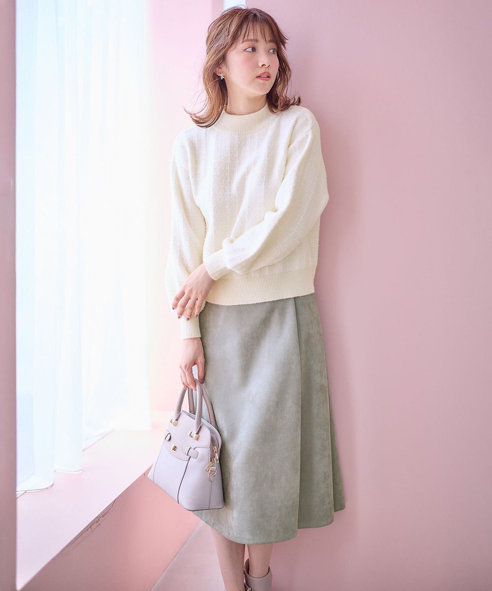 ANY SIS 【洗える】スエードライクビット スカート 