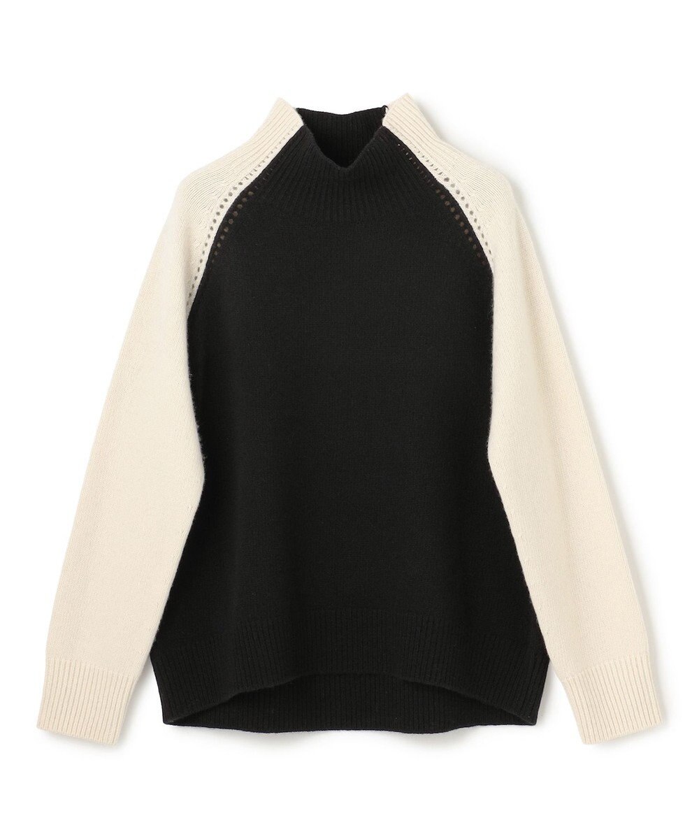 BEIGE， RULE / ウールカシミヤバイカラーハイネックニット 