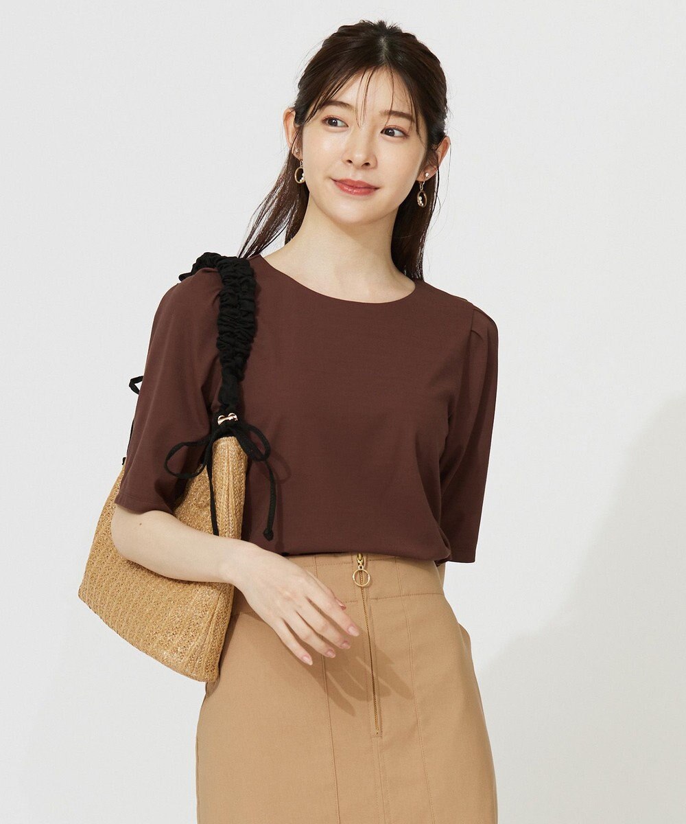 ANY SIS 【接触冷感・UVカット・洗える】ハイストレッチスムースタックスリーブ カットソー 