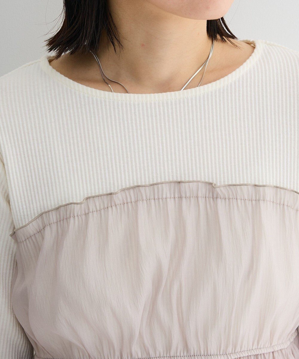 Green Parks オーガンジービスチェドッキングプルオーバー 