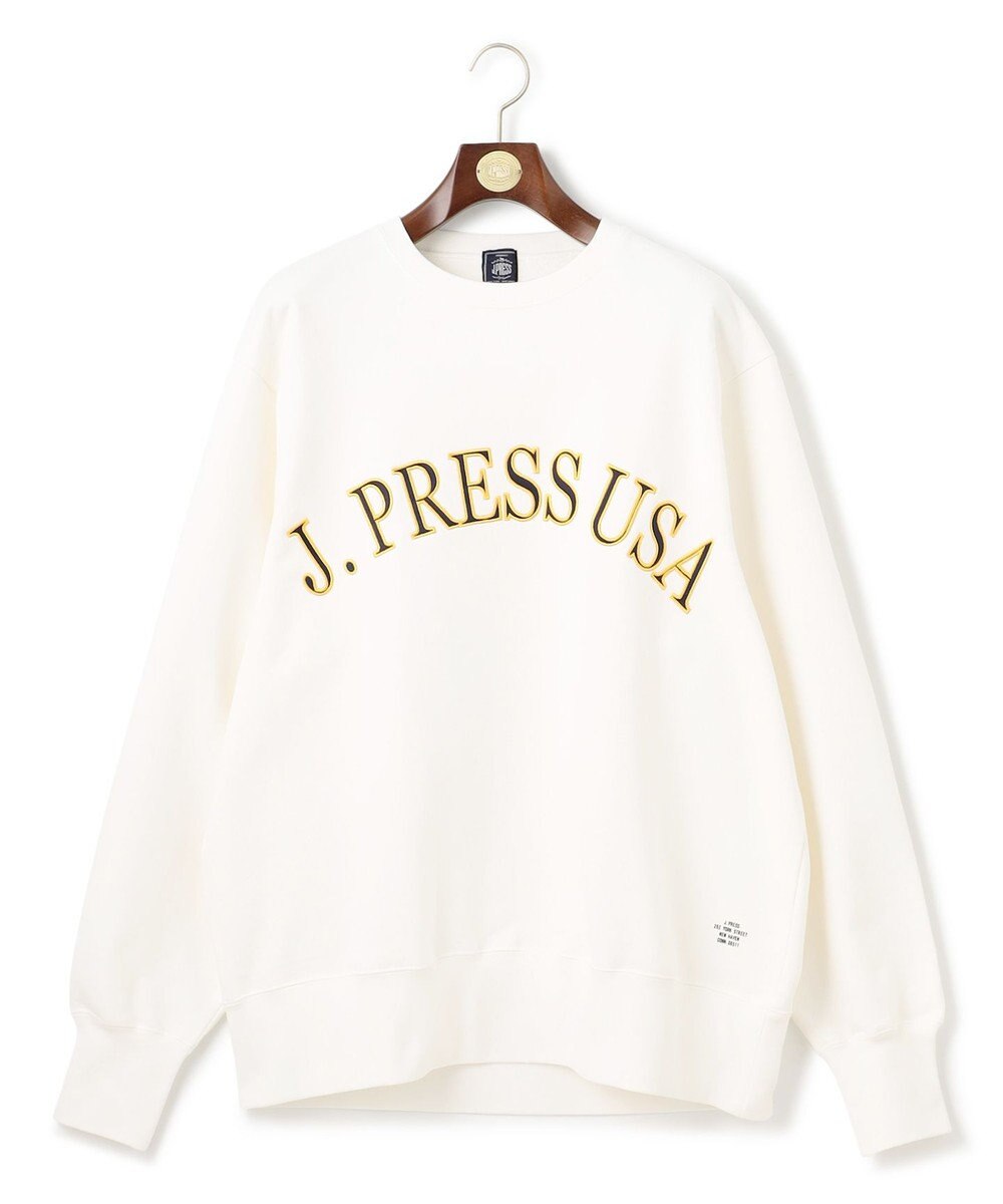 J.PRESS MEN 【J.PRESS ORIGINALS】FABRIC LOGO SWEATSHIRT 