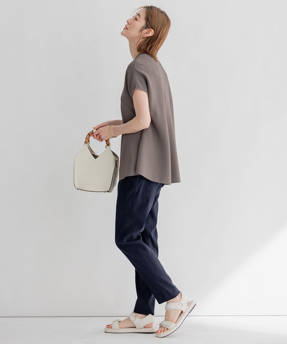 23区 【洗える】レーヨンポリエステルストレッチ フレア ニット 