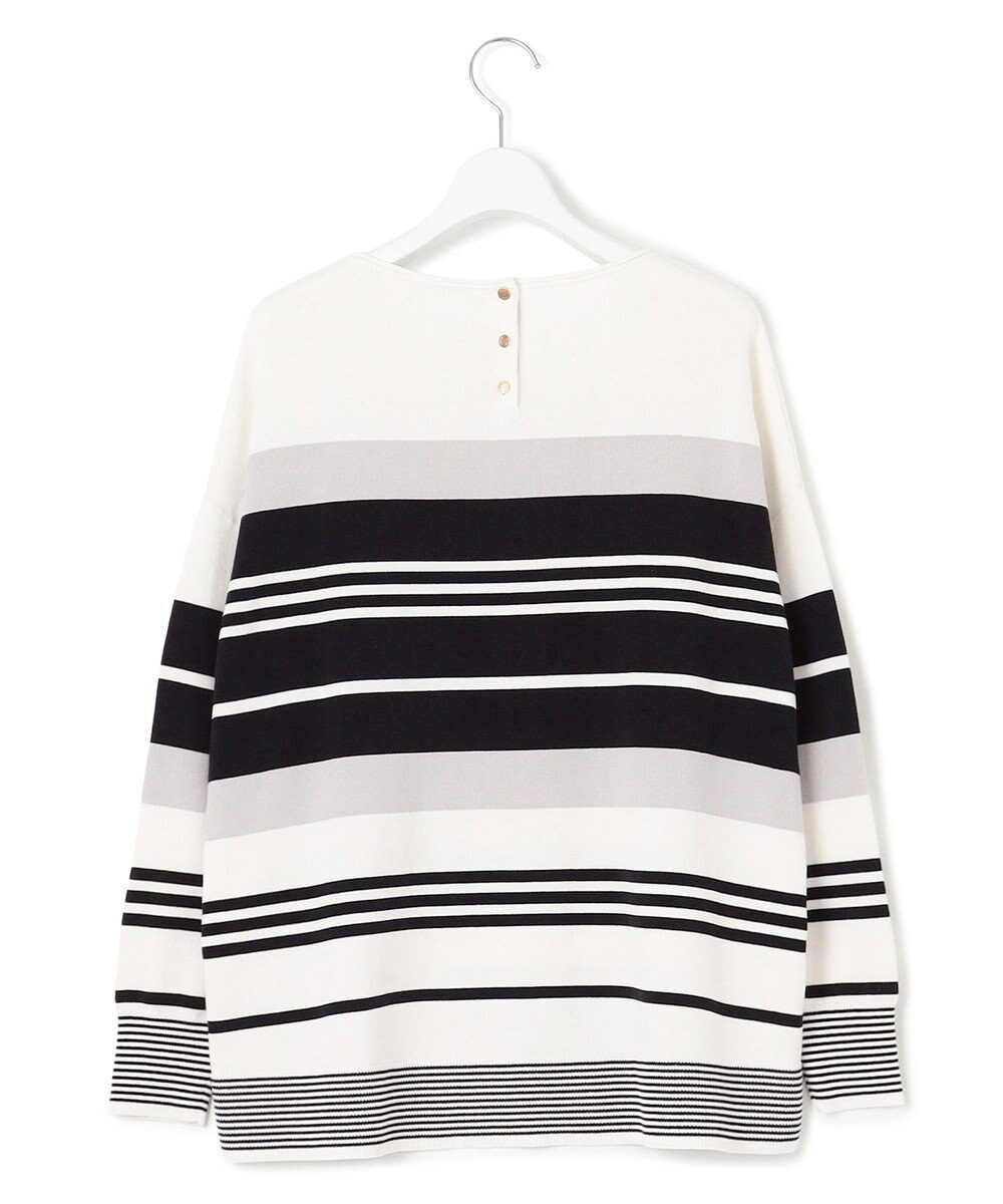 23区 L 【洗える】コットンポリエステルストレッチ オーバーサイズ ニット 