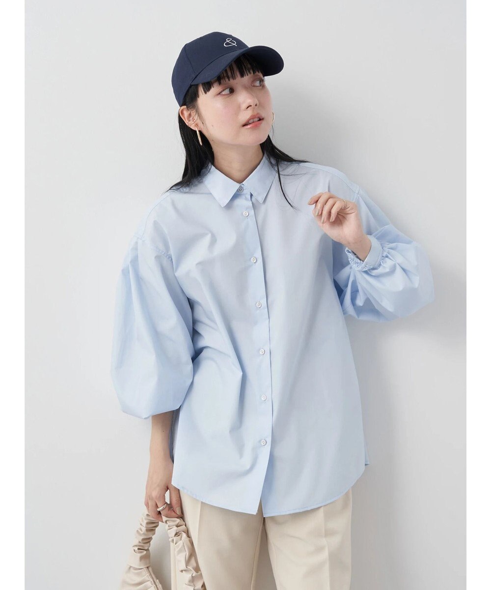 earth music&ecology 袖タックブラウス 