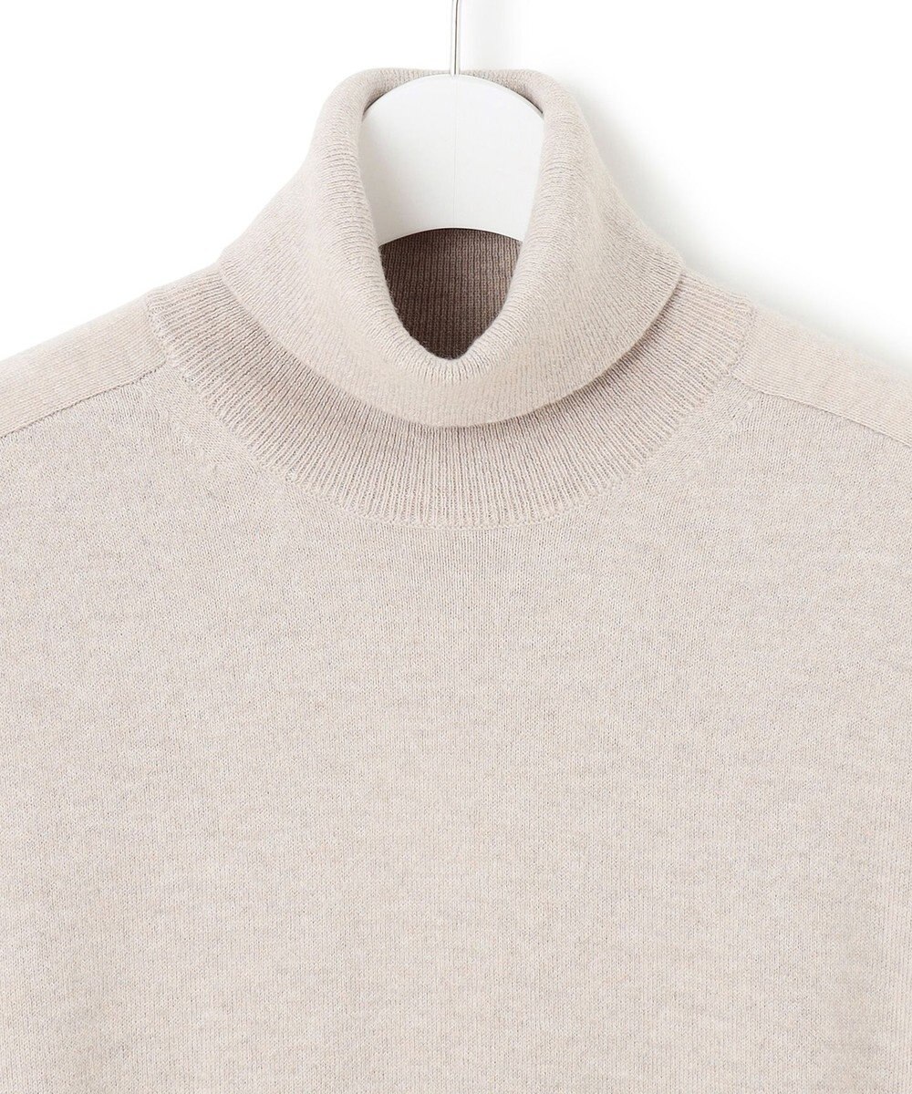 23区 S 【洗える】カシミヤブレンド タートルネック ニットワンピース 