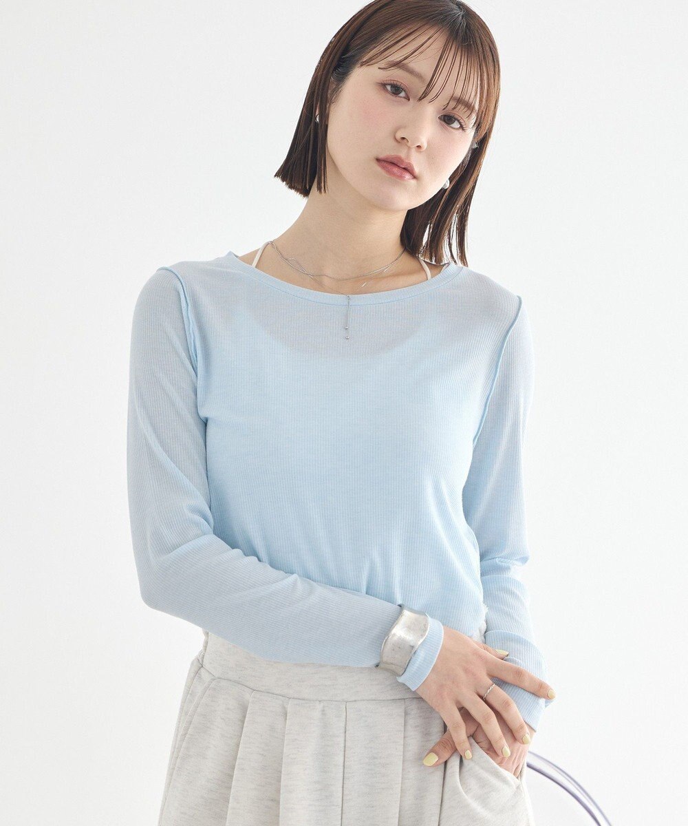 earth music&ecology 微シアーメロープルオーバー 