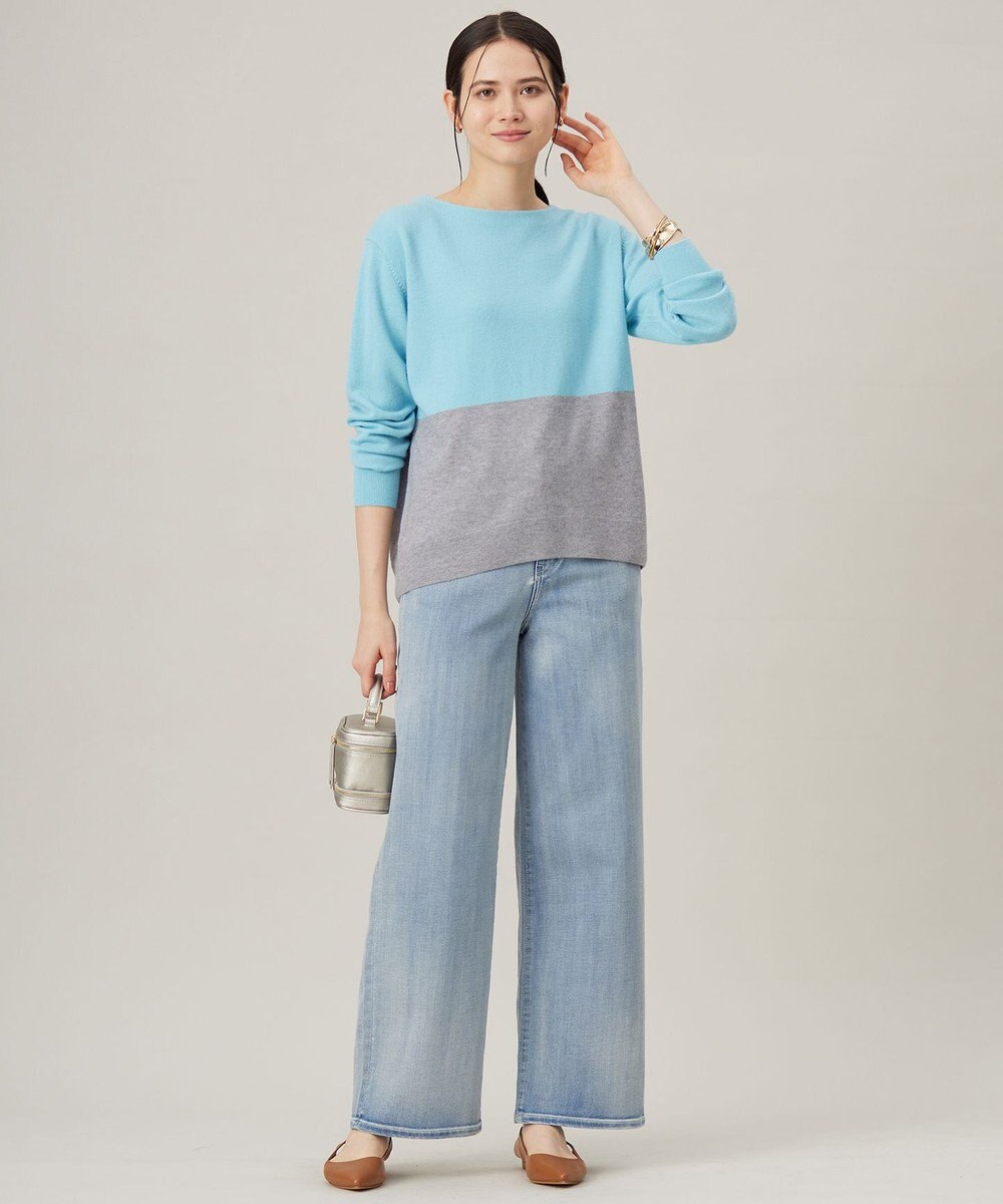 自由区 【洗える】ウスカルデニム ワイドパンツ 