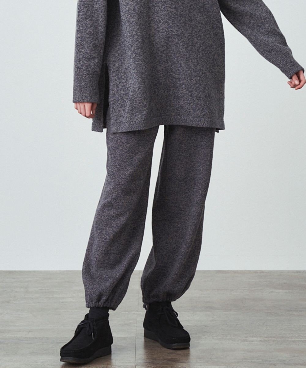 ATON WOOL MOULINE | イージーパンツ CHARCOAL GRAY