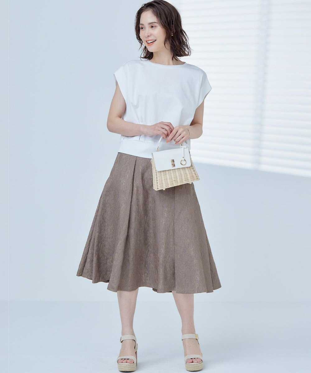 組曲 L 【WEB限定】コンシャスジャージーフレンチスリーブカットソー 