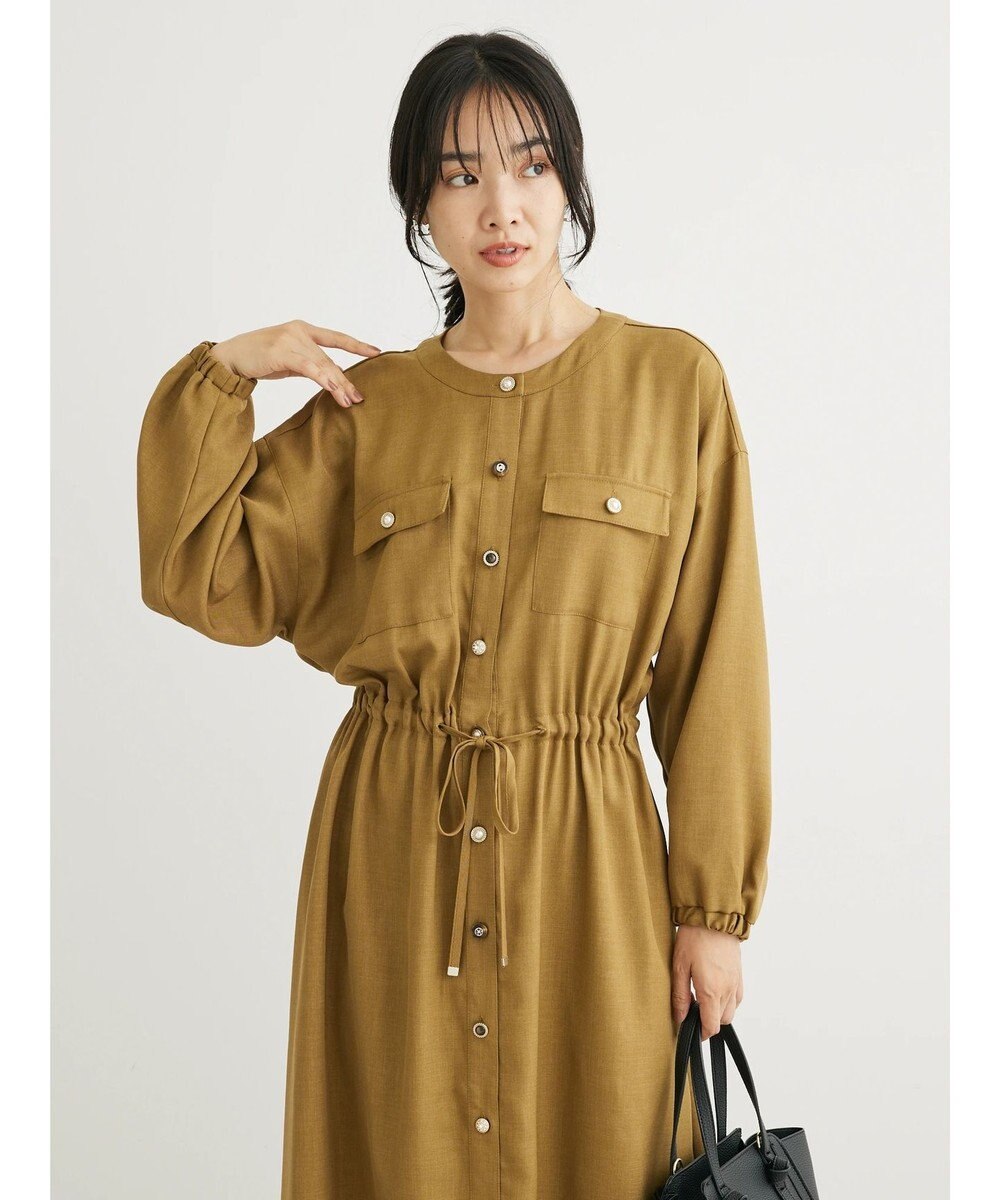 Green Parks ・ＥＬＥＮＣＡＲＥ　ＤＵＥ　イロイロ釦ドロストワンピース 