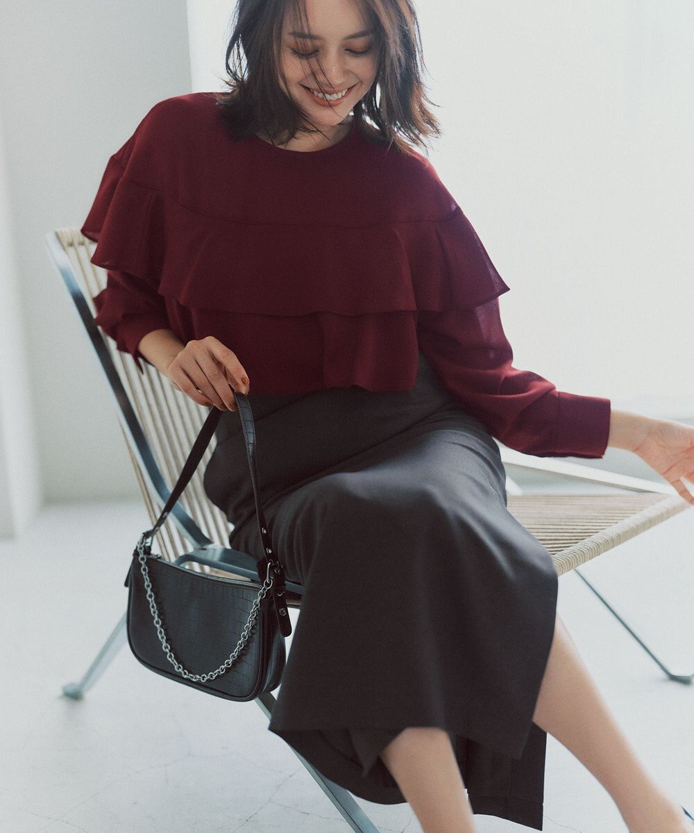 自由区 L 【カタログ掲載】TWハイツイストビエラフリル ブラウス 