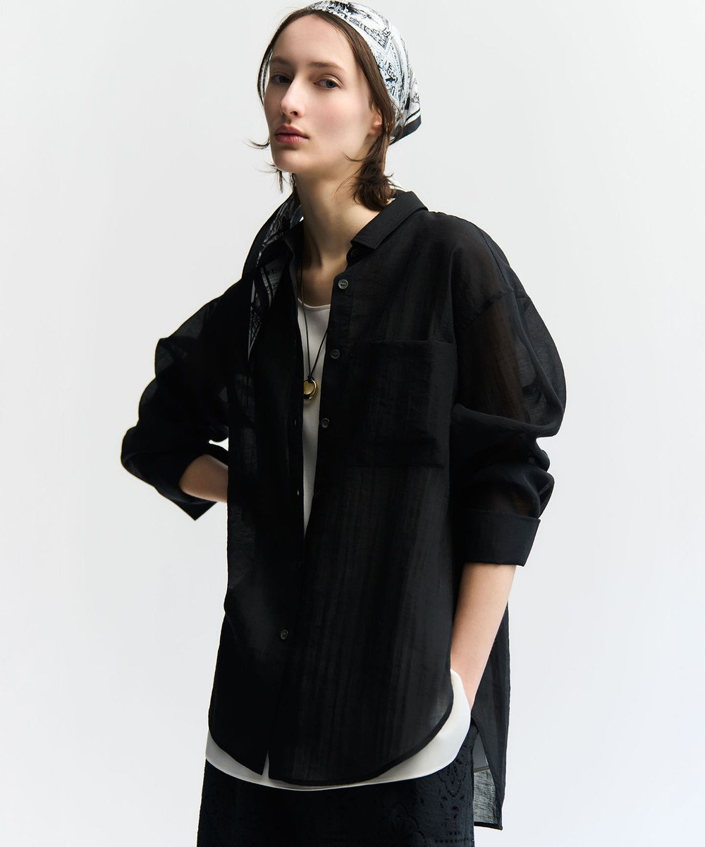 23区 S 【先行予約】リネンミックスシアースラブ オーバーシャツ 