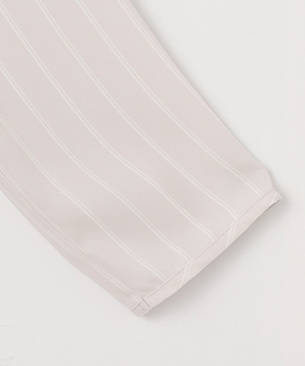 自由区 【洗える】バックサテンアムンゼンストライプ ブラウス 