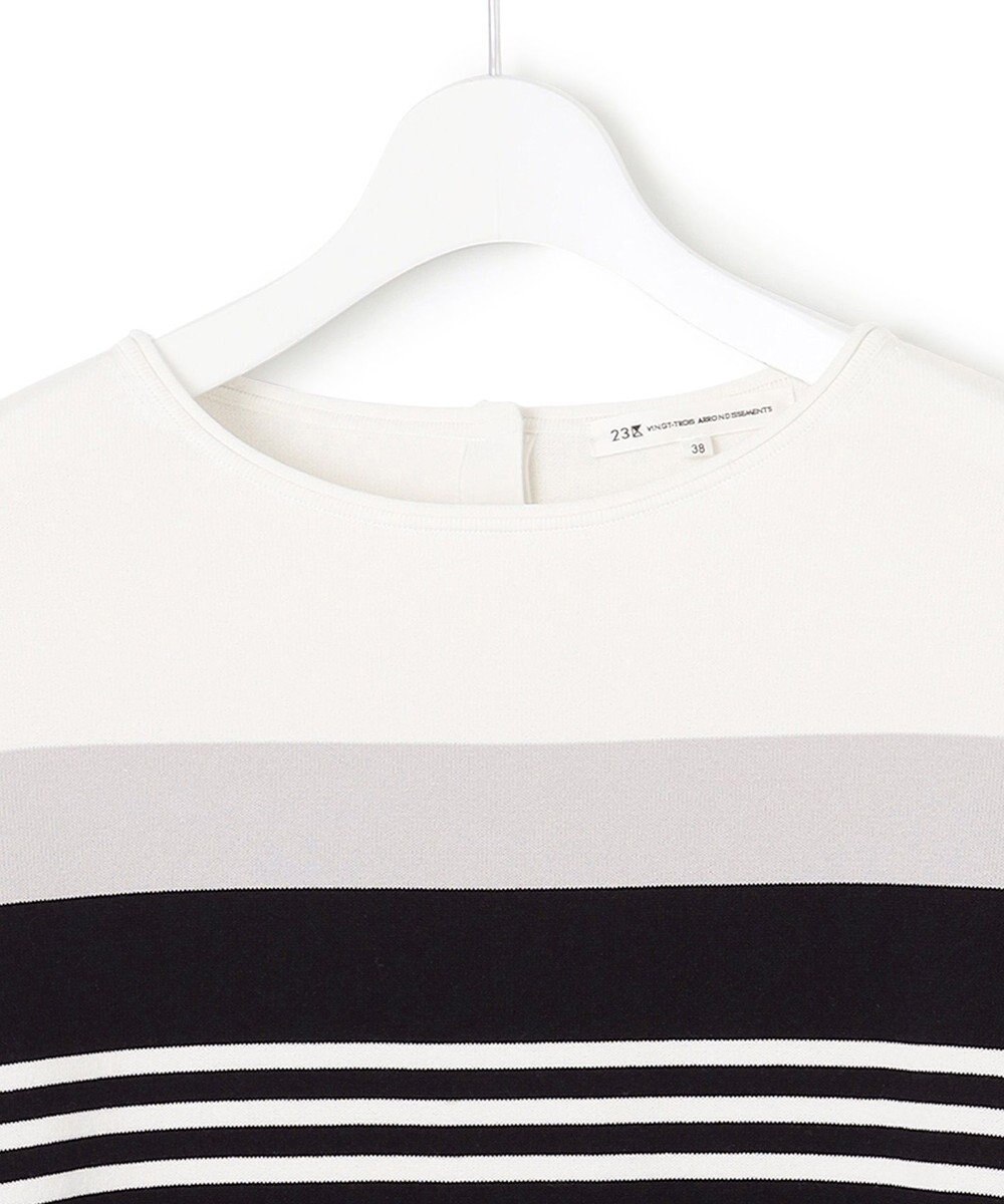 23区 【洗える】コットンポリエステルストレッチ オーバーサイズ ニット 