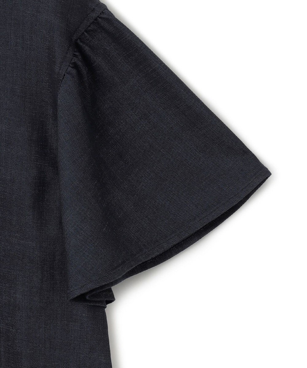 23区 L 【洗える】デニムライクシャンブレー ピンタック ブラウス 