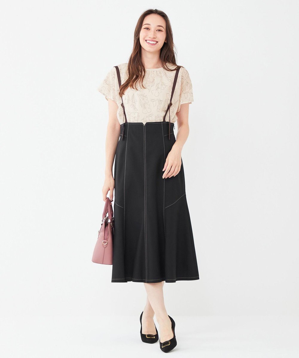 ANY SIS 【洗える】シフォンプリント ブラウス 