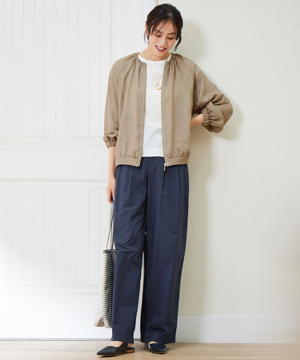 自由区 【洗える】メッシュ ブルゾン 