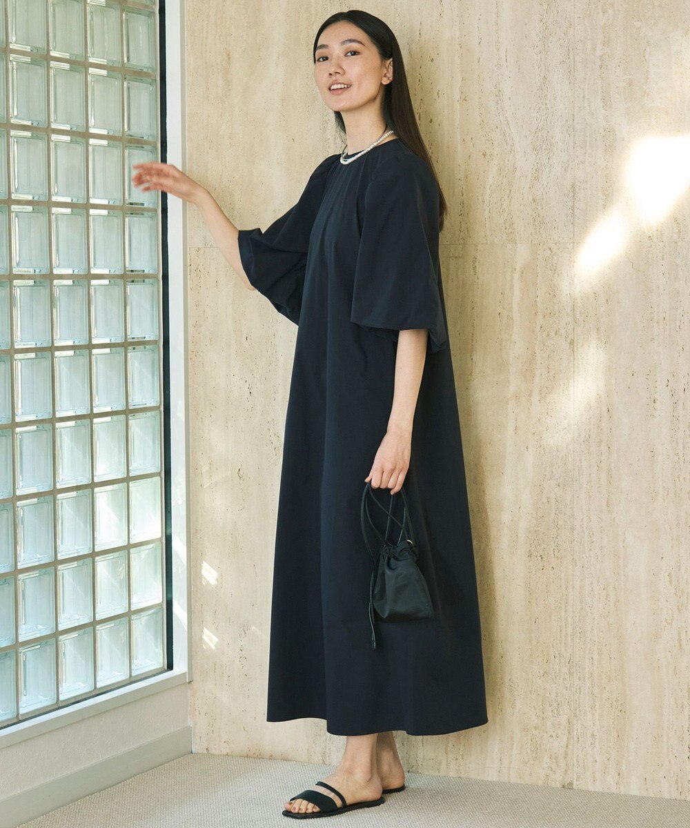 UNFILO FINE MOVE ボリュームスリーブ ワンピース 
