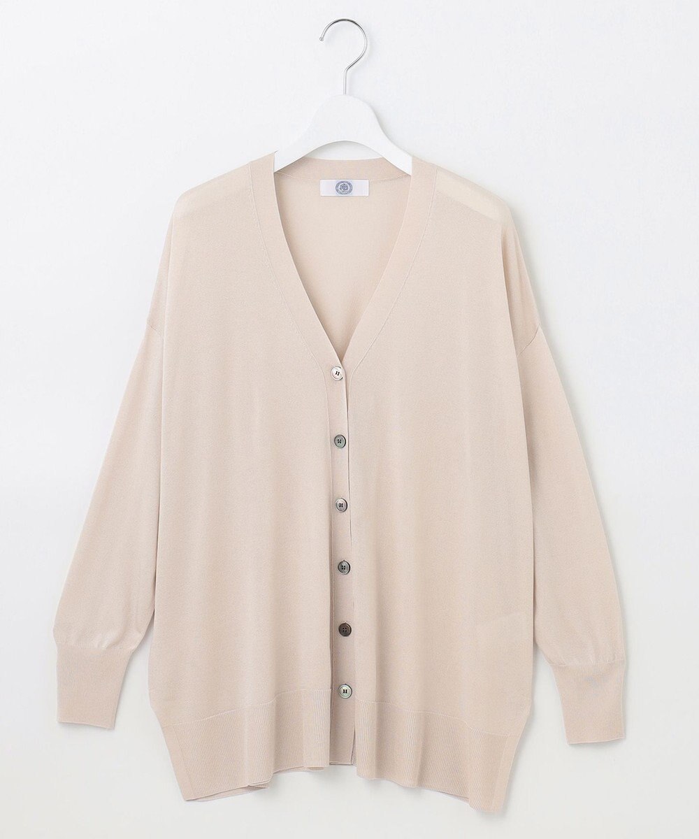 J.PRESS LADIES 【洗える】 シルキーレーヨンストレッチ Ｖネック カーディガン 