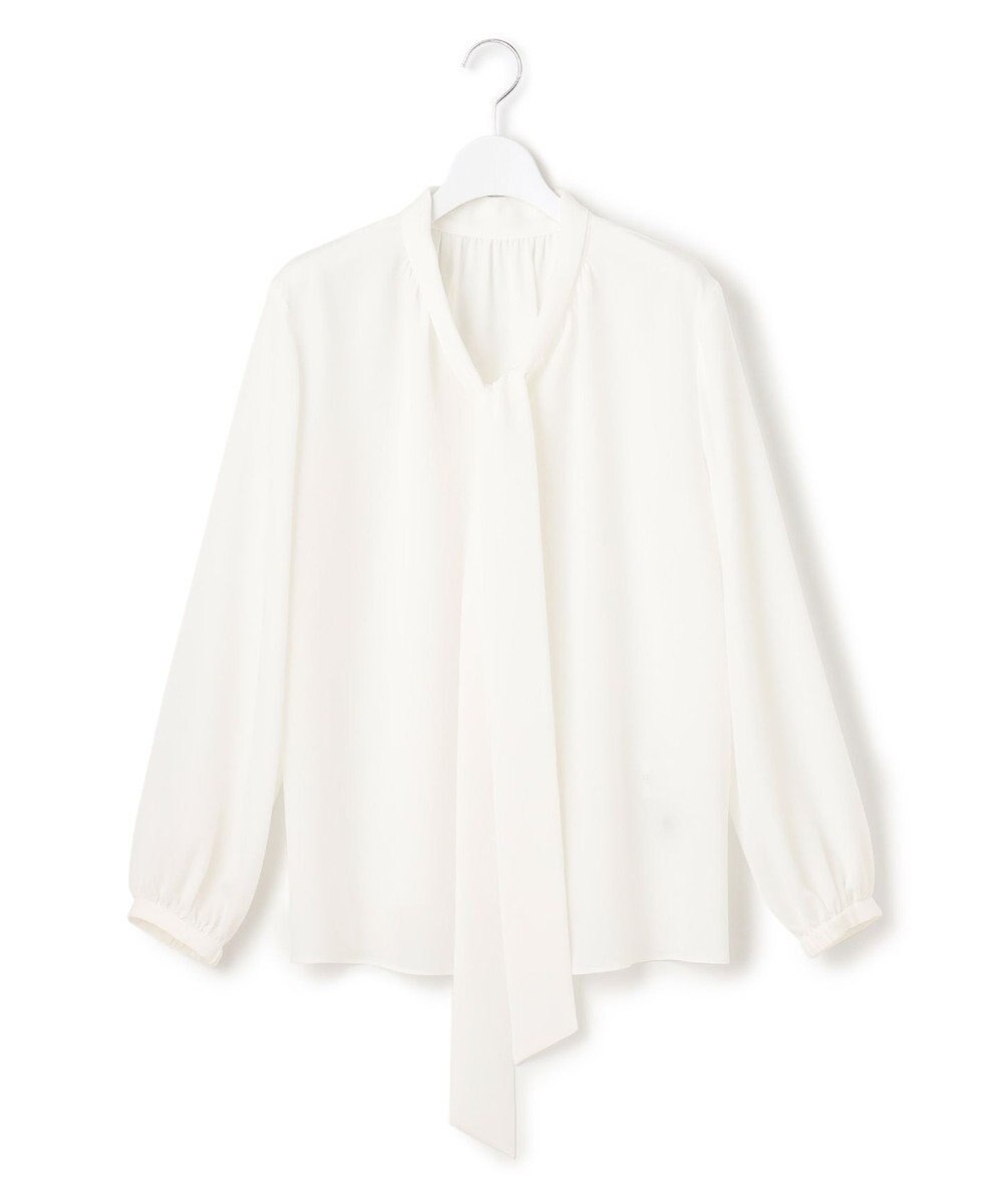 23区 L リボンディテール ギャザー ブラウス 