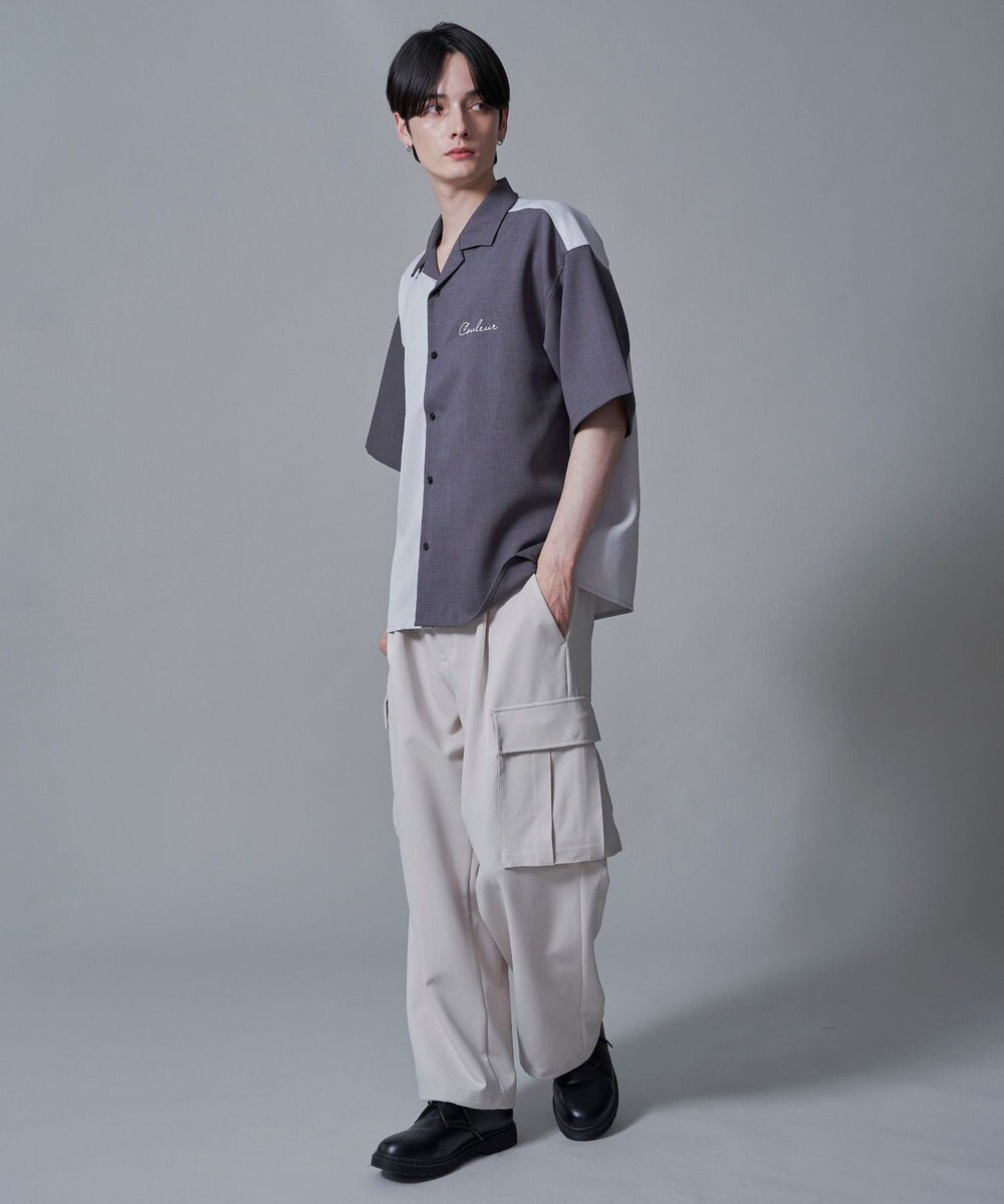 WEGO 【速乾/しわになりにくい/MLサイズ展開】ドライポリカラーブロックシャツ（SS） 