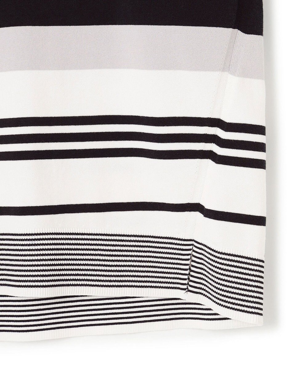 23区 L 【洗える】コットンポリエステルストレッチ オーバーサイズ ニット 