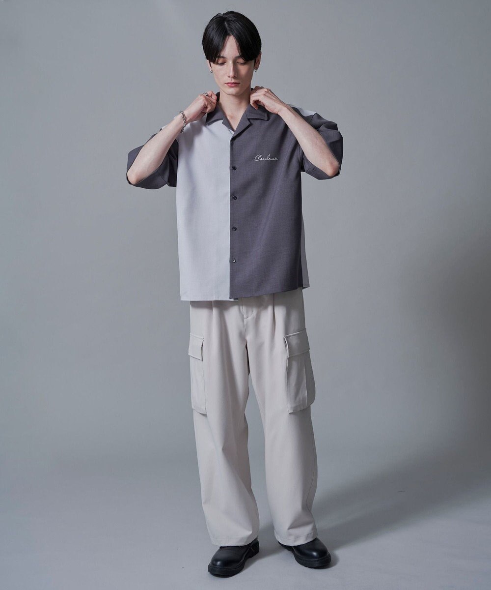 WEGO 【速乾/しわになりにくい/MLサイズ展開】ドライポリカラーブロックシャツ（SS） 