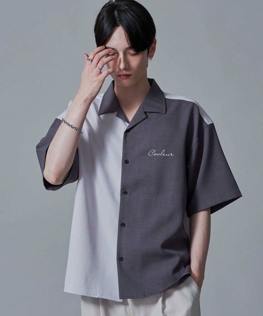 WEGO 【速乾/しわになりにくい/MLサイズ展開】ドライポリカラーブロックシャツ（SS） 