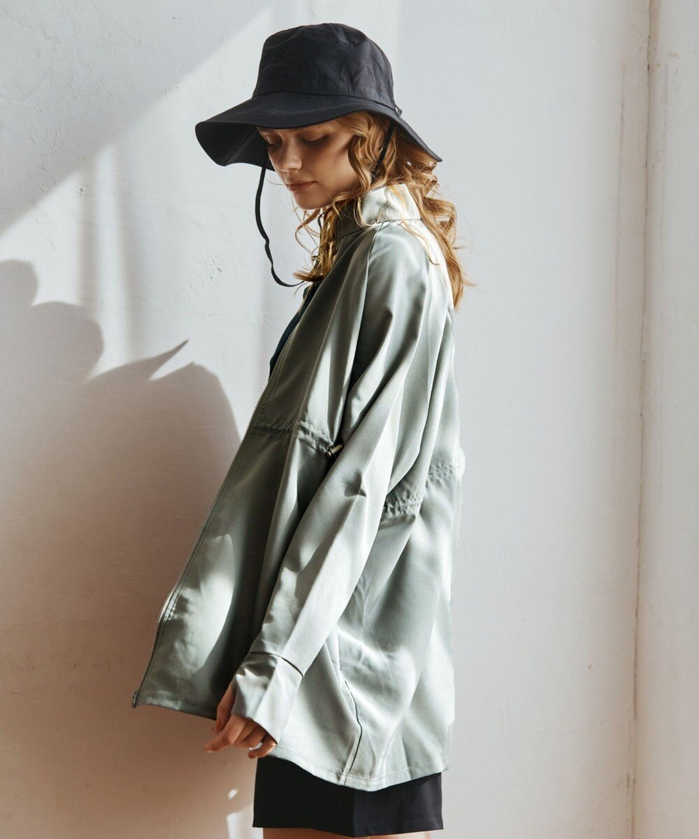 San-ai Resort（三愛水着楽園） 【WEB限定】5点セット バケットハット付きUVカット リブタンキニ+ラッシュガードセット水着【BeachQueen(ビーチクイーン）】 