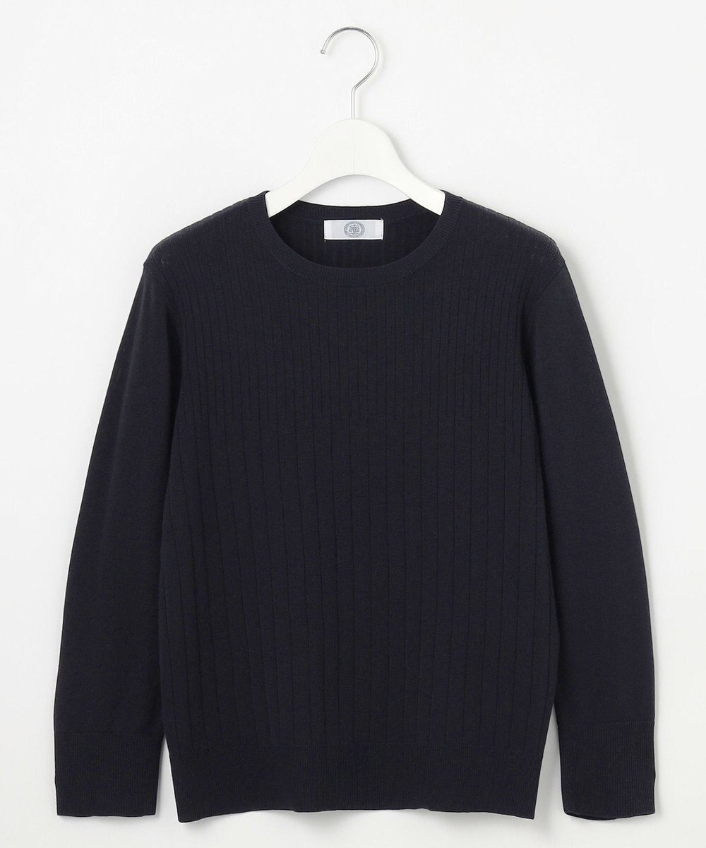 J.PRESS LADIES L 【洗える】Cotton Acetate ストライプ ニット プルオーバー 