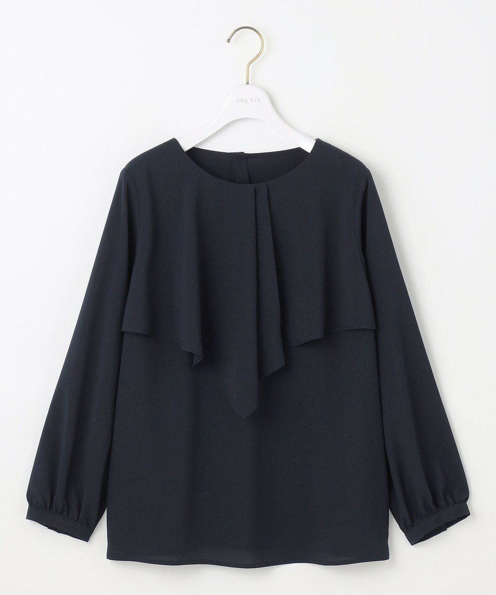 ANY SIS 【洗える】ケープフリル ブラウス 