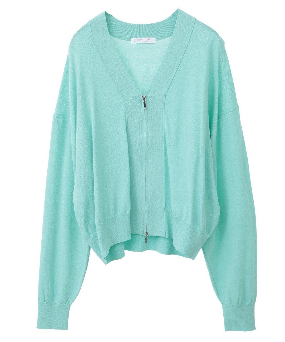 Green Parks フロントＺＩＰニットカーディガン 