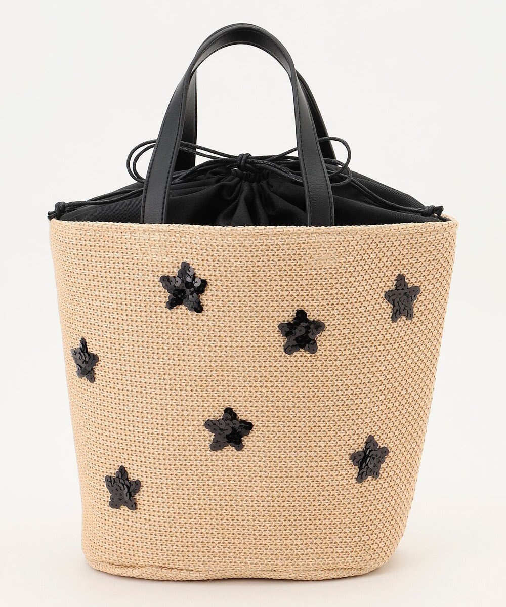 組曲 スパンコールカゴバッグ 