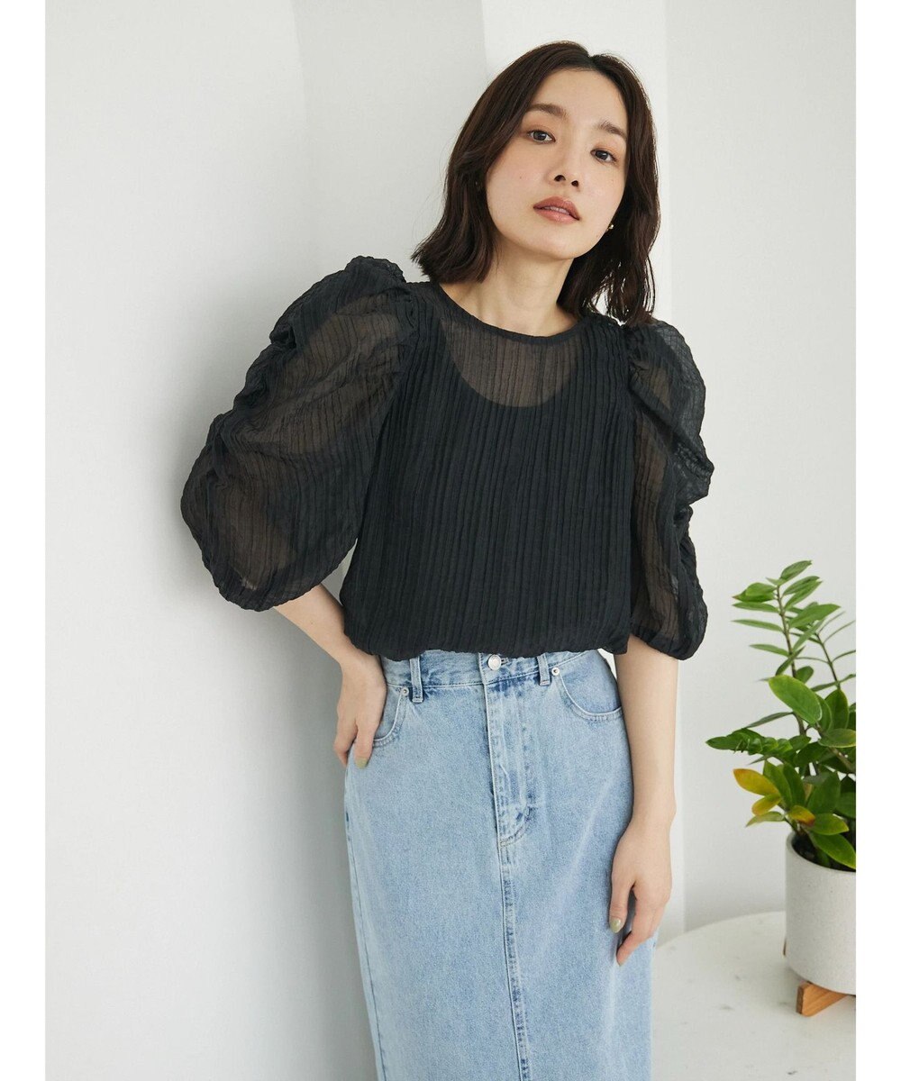 Green Parks ・ＡＮＤ　ＳＥＡＲＣＨ　シアーパワーショルダーブラウス 