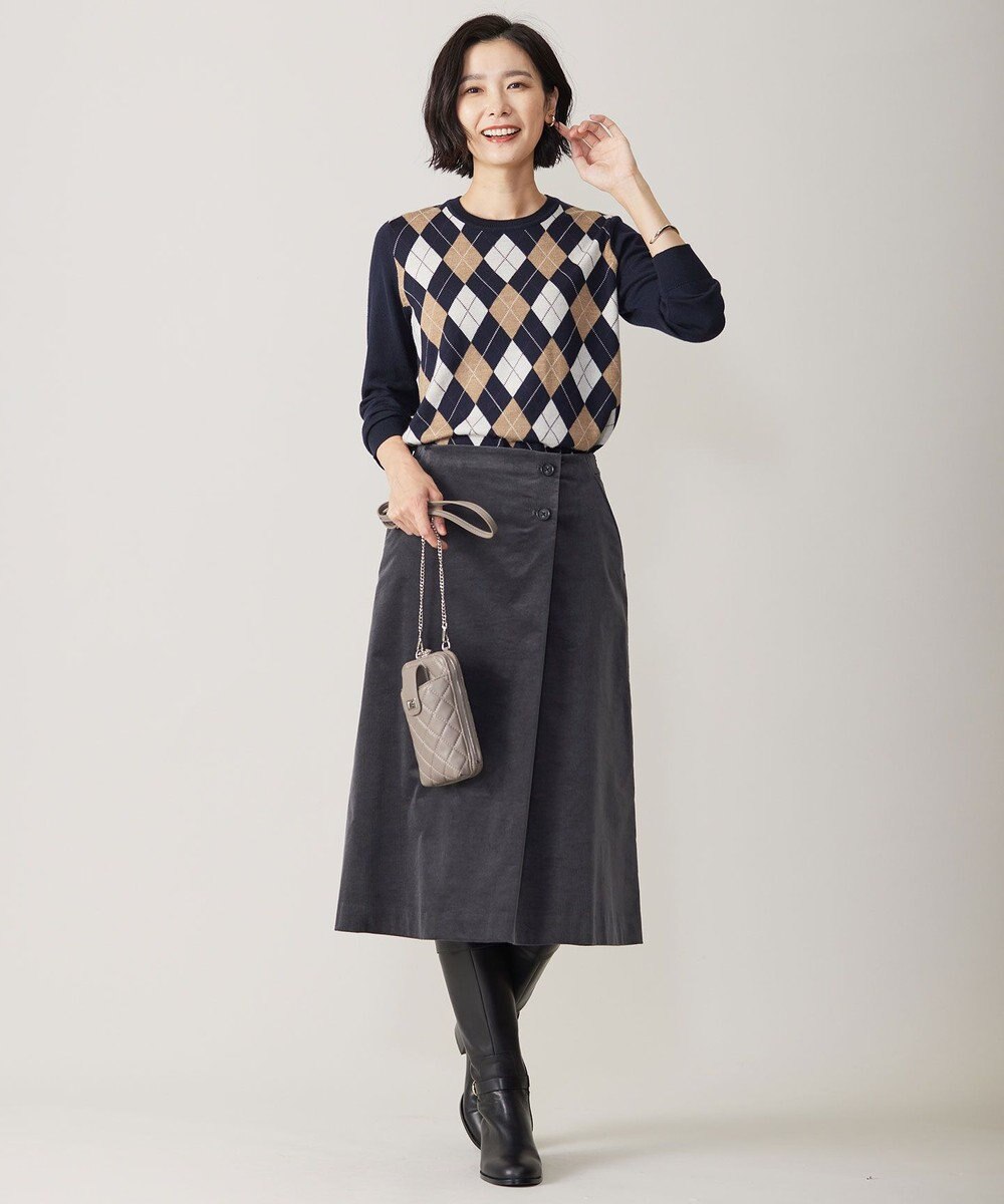 J.PRESS LADIES 【WEB限定カラーあり・洗える】アーガイルツイン ニット 